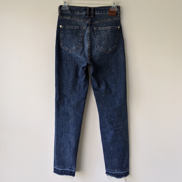 Mango High Waist Straight Leg Distressed Jeans 24 - Picture 11 of 14